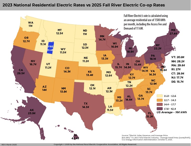 2025 Rate Map