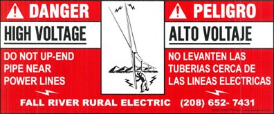Danger Voltage Sticker
